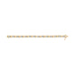 10k Yellow Gold 2.00 Cttw Diamond Cluster and Alternating "X" Link Bracelet (I-J Color, I3 Clarity) - 7"
