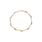 10k Two-Tone Gold 1/3 Cttw Diamond Pave Set Heart S-Link 7.25" Bracelet (I-J Color, I2-I3 Clarity)