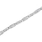 14K White Gold 2.0 Cttw Channel-Set Alternating Baguette and Princess-Cut Diamond Link Bracelet (H-I Color, SI2-I1 Clarity) - Size 7