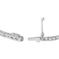 14K White Gold 1 1/2 Cttw Diamond Heart Station Strand Bracelet (H-I Color, I1-I2 Clarity) - 7.5 Inches
