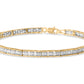 10K Yellow Gold 1.0 Cttw Round Diamond Pave Link Bracelet