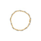 10k Yellow Gold 3.00 Cttw Round-Cut and Baguette-Cut Floral Link 7.25" Bracelet (I-J Color, I1-I2 Clarity)