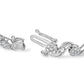10K White Gold 2.00 Cttw Round-Cut and Baguette-Cut Diamond Floral Design Swirl Link 7" Bracelet (I-J Color, I1-I2 Clarity)