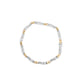 10K Two-Tone 2.00 Cttw Diamond "X" and Wave Link Bracelet (H-I Color, I1-I2 Clarity) - 7" Inches