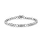 .925 Sterling Silver 1/5 Cttw Round-Cut Diamond "X" Link Bracelet - Size 7.50" (I-J Color, I2-I3 Clarity)