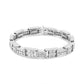 14K White Gold 10 5/8 Cttw Diamond Panel Link Bracelet  - 7" Inches