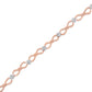 10K Rose Gold Plated .925 Sterling Silver 1/2 Cttw Diamond Infinity Link Tennis Bracelet (H-I Color, I2-I3 Clarity) -7â€