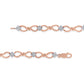 10K Rose Gold Plated .925 Sterling Silver 1/2 Cttw Diamond Infinity Link Tennis Bracelet (H-I Color, I2-I3 Clarity) -7â€