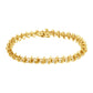 10KT Yellow Gold Plated .925 Sterling Silver 1 cttw Prong-Set Diamond Link Bracelet (J-K, I1-I2) - 7.5"