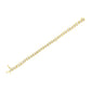 10K Yellow Gold Plated .925 Sterling Silver 7.0 cttw 2-Prong Set Round Brilliant Cut Diamond "S" Link Bracelet (J-K color, I1-I2 clarity) - 7"