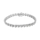 .925 Sterling Silver 1.0 Cttw Diamond Miracle-Set X-Link 7" Tennis Bracelet (I-J Color, I3 Clarity)