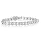 Sterling Silver Diamond Wave-Style Link Bracelet (0.5 cttw, I-J Color, I3 Clarity)