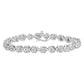 .925 Sterling Silver 1/4 Cttw Miracle Set Diamond "X" Link Bracelet (I-J Color, I3 Clarity) - 7.25"