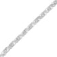.925 Sterling Silver 1.0 Cttw Round-Brilliant and Baguette Cut Diamond Miracle-Set X-Link 7" Tennis Bracelet (I-J Color, I2-I3 Clarity)