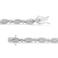 .925 Sterling Silver 1/2 Cttw Diamond Alternating Marquise and Starburst Shaped Link Bracelet (I-J Color, I2-I3 Clarity) - 7.25"