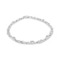 .925 Sterling Silver Prong Set Diamond Accent Curved Spiral Link Bracelet (I-J Color, I3 Clarity) - 7.25"