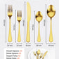 60 Piece Gold Stainless Steel Flatware Set for 12