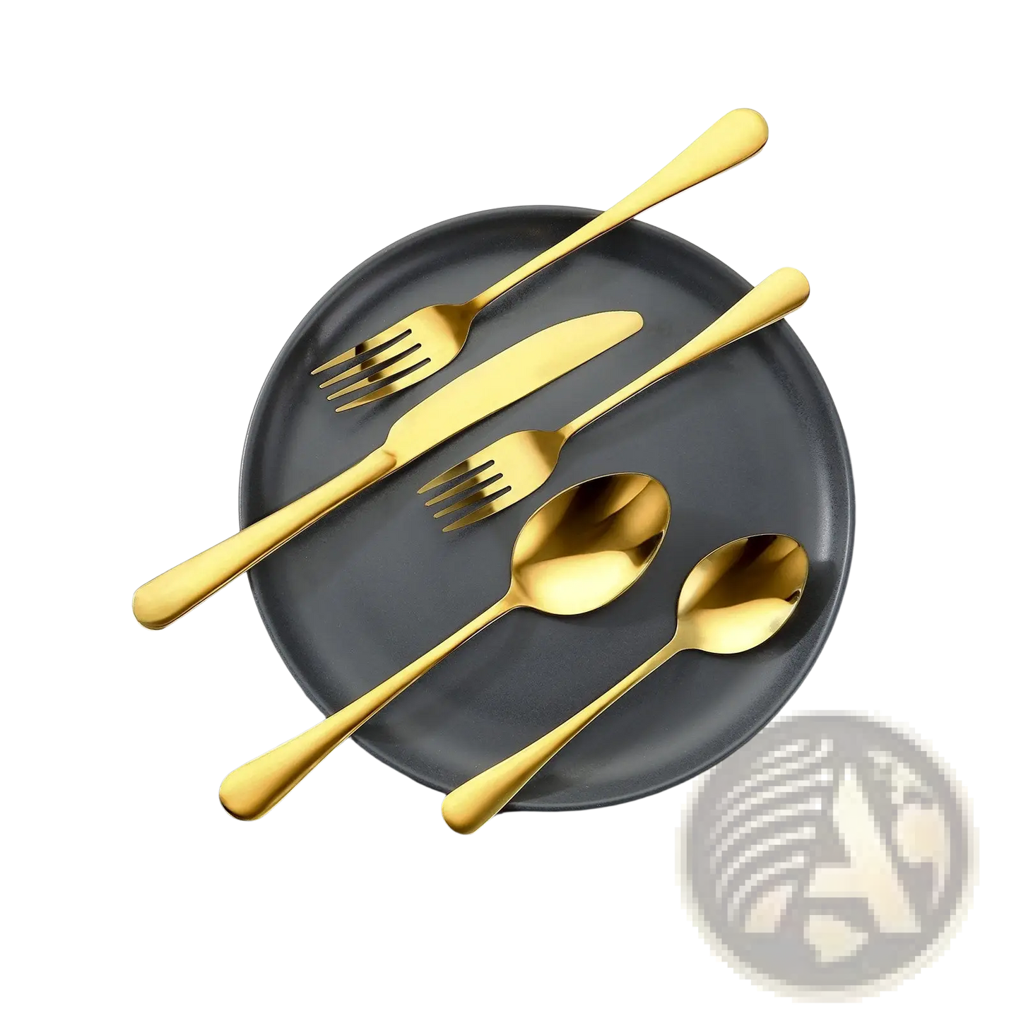 60 Piece Gold Stainless Steel Flatware Set for 12