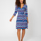 Leota Women's Perfect Wrap In Chevron Purple Potion Dress Blue
