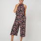 Leota Women's Skyler Cropped In Confetti Floral Jumpsuit Brown Size Petite X-Large