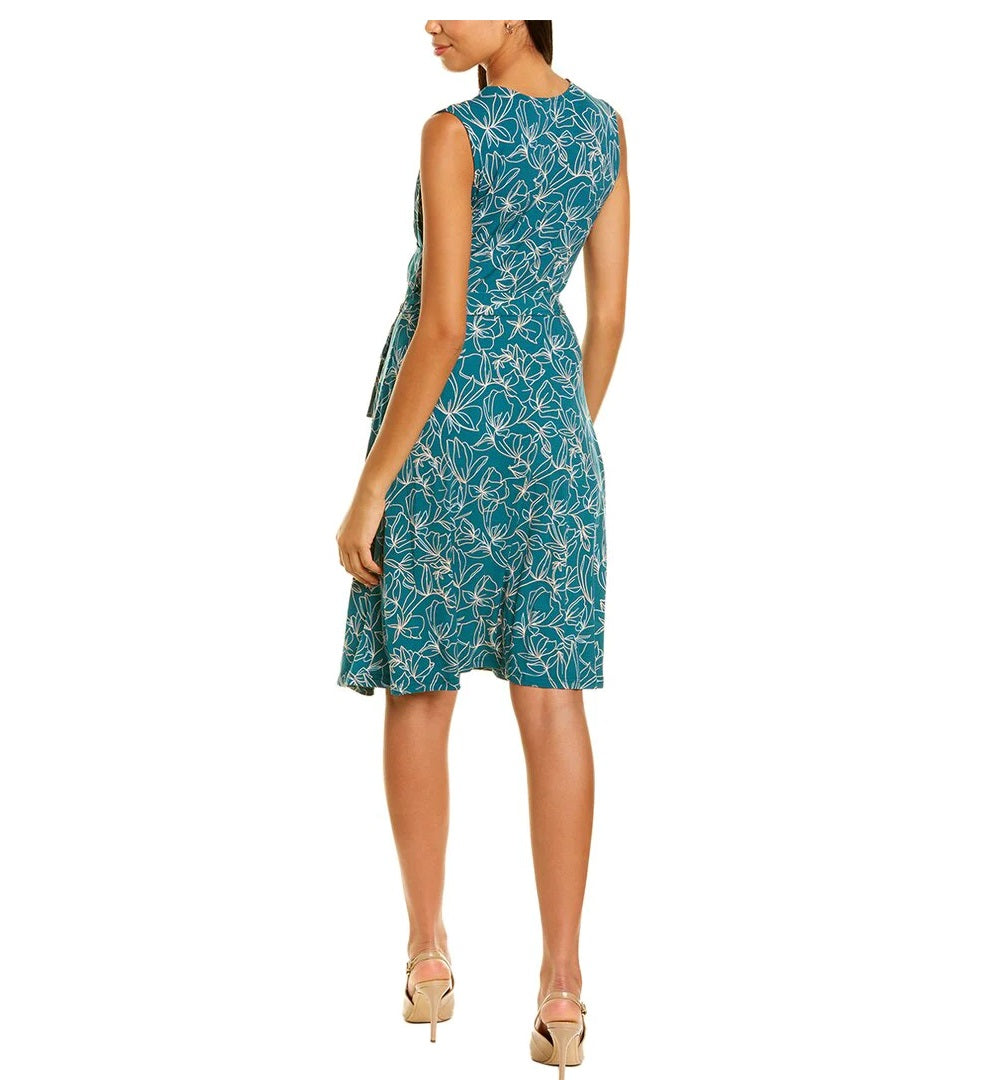 Leota Women's Sleeveless Perfect Wrap Dress Petiole Pacific Size Petite X-Large