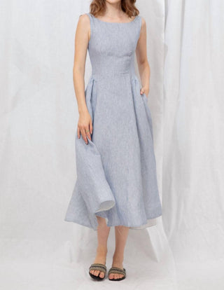 Olivaceous - Charlotte Stripe Midi Dress