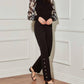 Fifteen Twenty - Sheer Sleeve Turtleneck Top