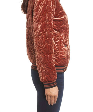 Bernardo - Quilted Velvet Bomber Jacket