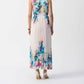 Joseph Ribkoff - Floral Pleated Satin Maxi Dress