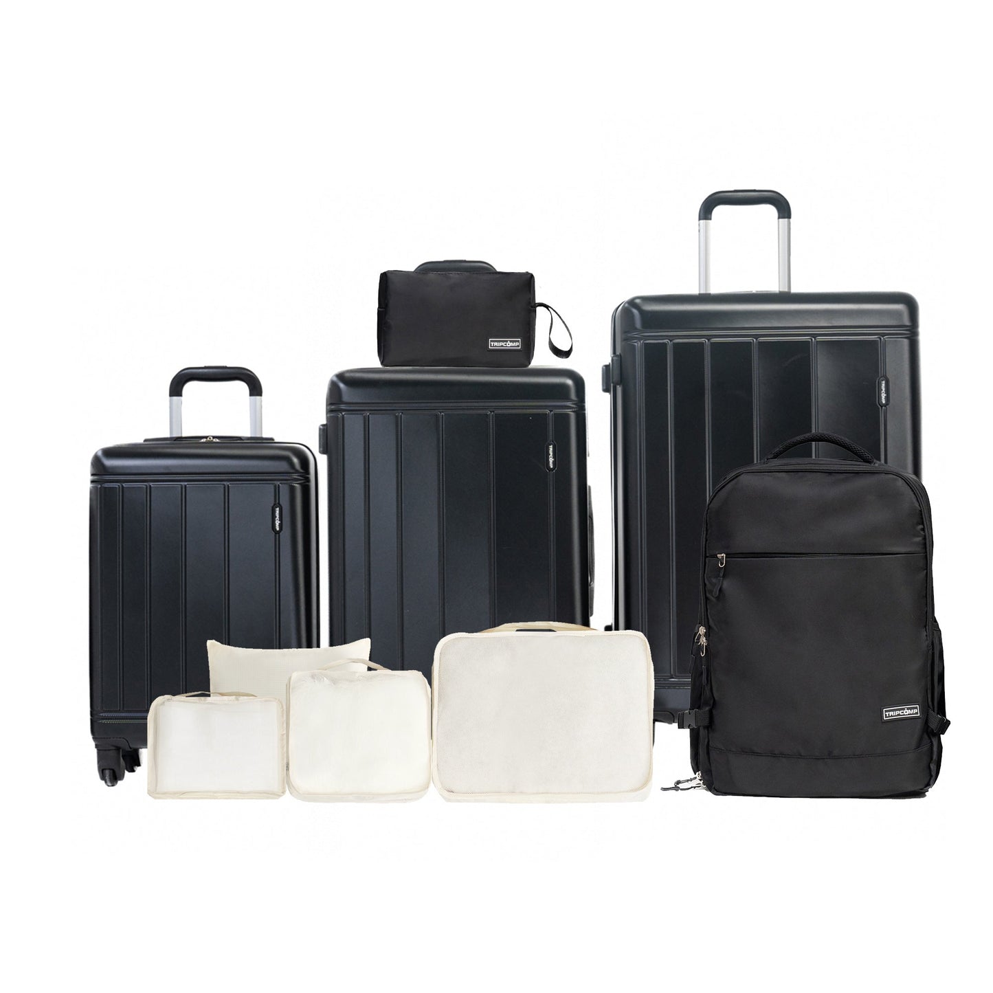 GigaTech 9-Piece Black Luggage Set With TSA Lock