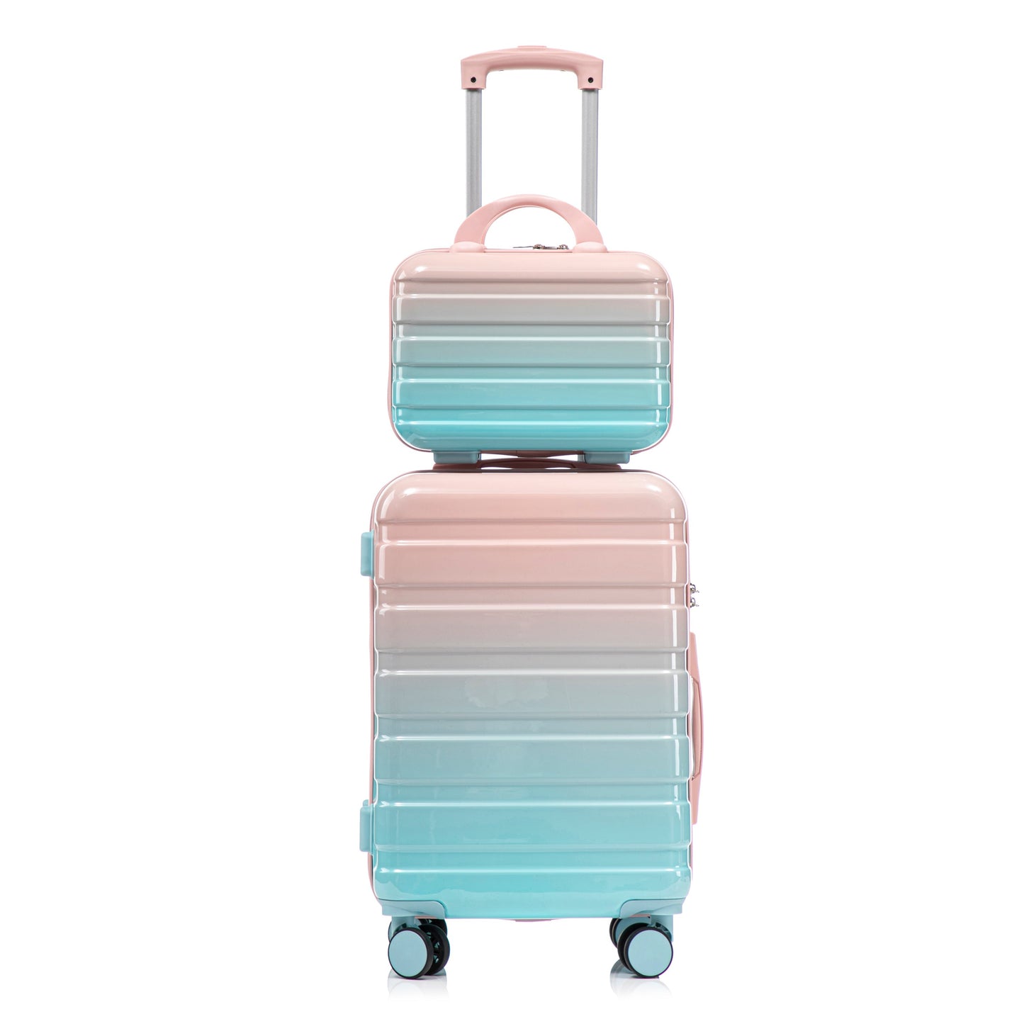 14"/20" 2-Pieces PC Spinner Wheel Carry On Luggage Set