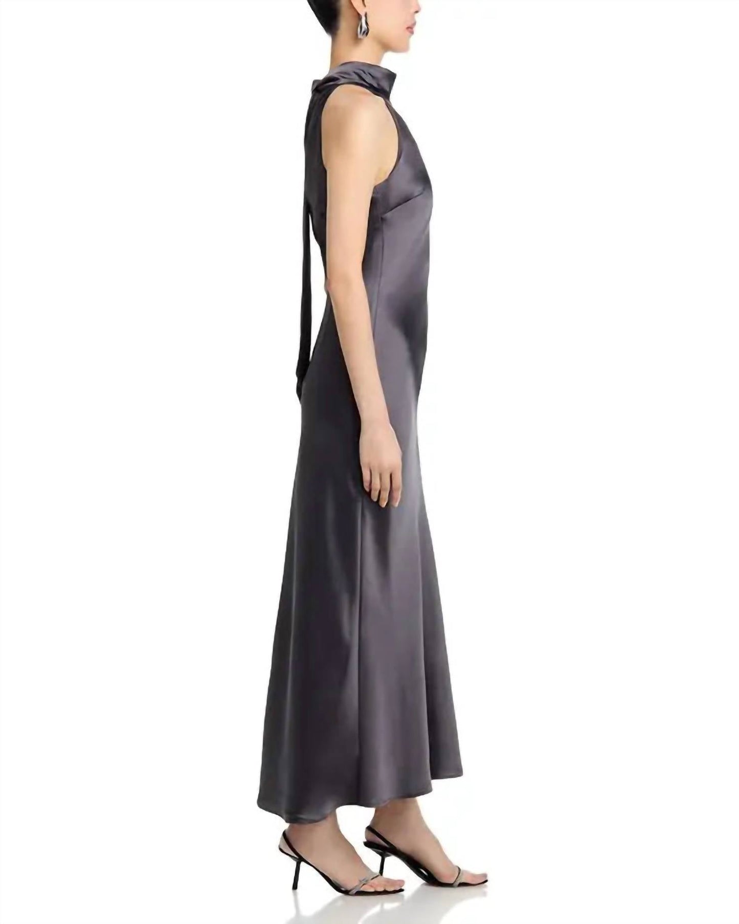 Steve Madden - Skylar Satin Halter Midi Dress