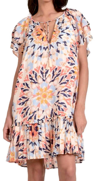 Elan - Kaleidoscope Short Sleeve Dress