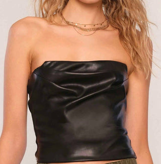 Heartloom - Cyndi Faux Leather Bandeau Top