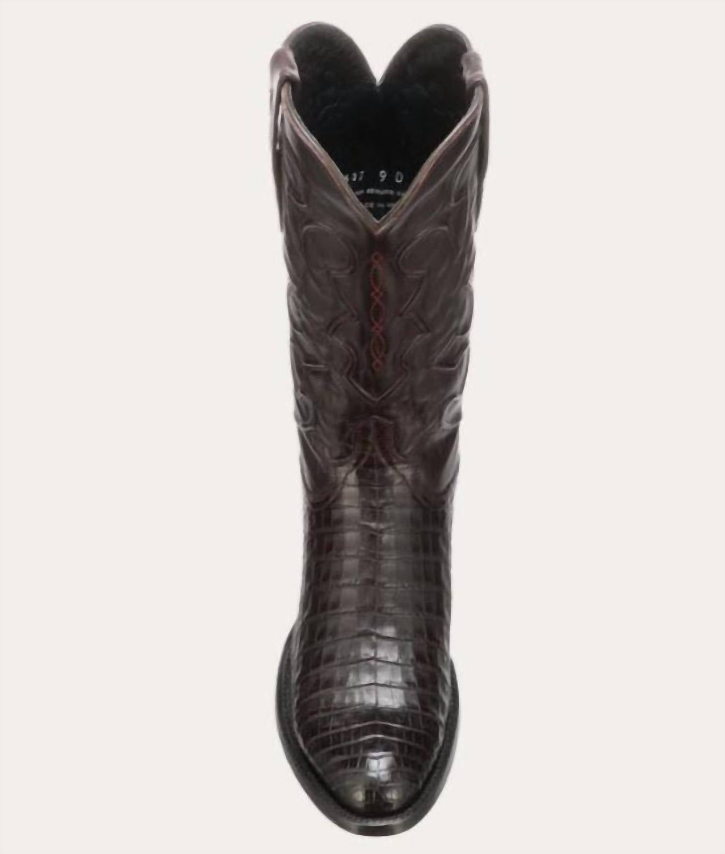 Lucchese - Men's Charles Caiman Belly R-toe Mens Exotic Cowboy Boot
