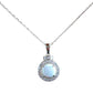 Allyanna Gifts - Women's Sterling Silver Circle Opal Necklace