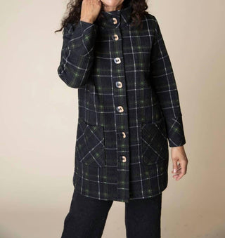 Habitat - Speckle Knit Plaid Car Coat