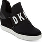 DKNY Women's Cosmos Wedge Sneaker Black Size 9