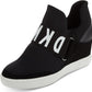 DKNY Women's Cosmos Wedge Sneaker Black Size 9