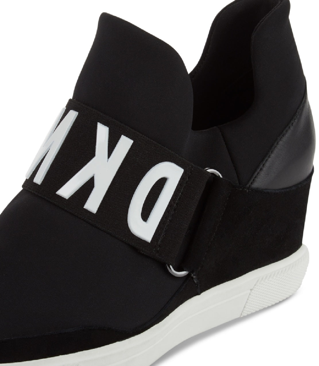 DKNY Women's Cosmos Wedge Sneaker Black Size 9