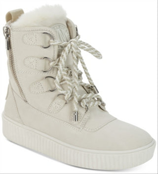 DKNY Women's Fabric Closed Toe Ankle Fashion Boots Brown Size 9.5