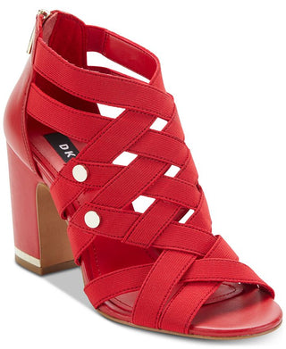 DKNY Women's Strap Open Toe Classic Pumps Red Size 8.5M