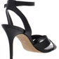 DKNY Women's Leather Open Toe Ankle Strap Classic Pumps Black Size 9