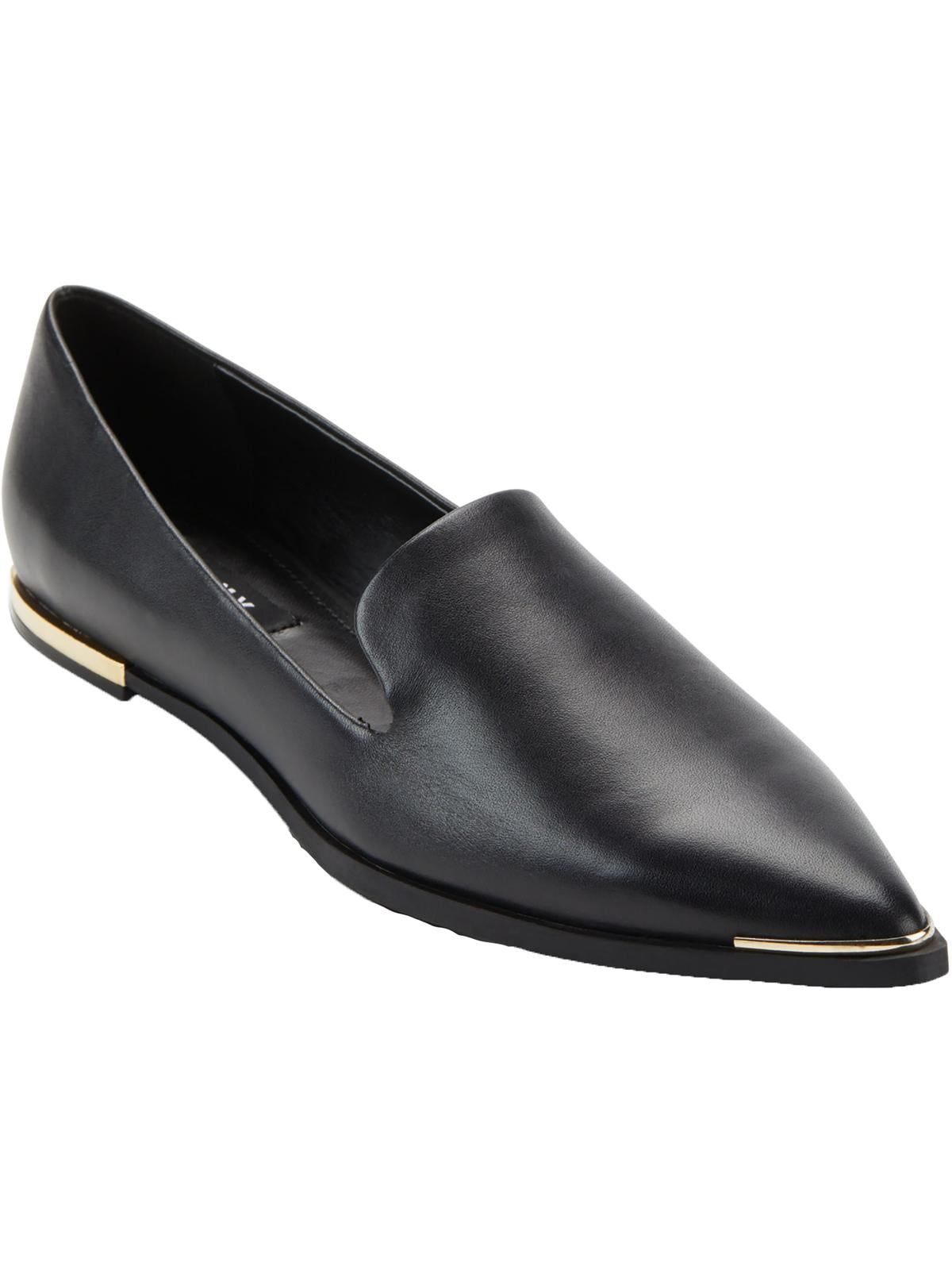 DKNY Women's Lona Flats Leather Dress Black Size 6 M
