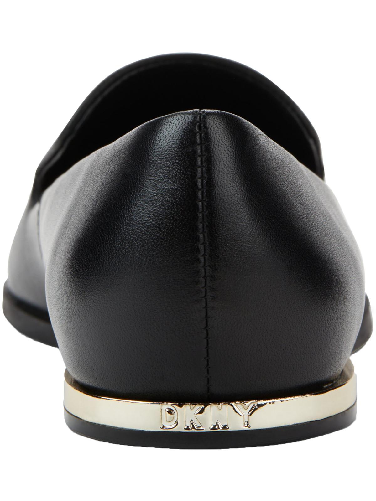 DKNY Women's Lona Flats Leather Dress Black Size 6 M