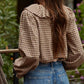 By Together - Gingham Ruffled Blouse