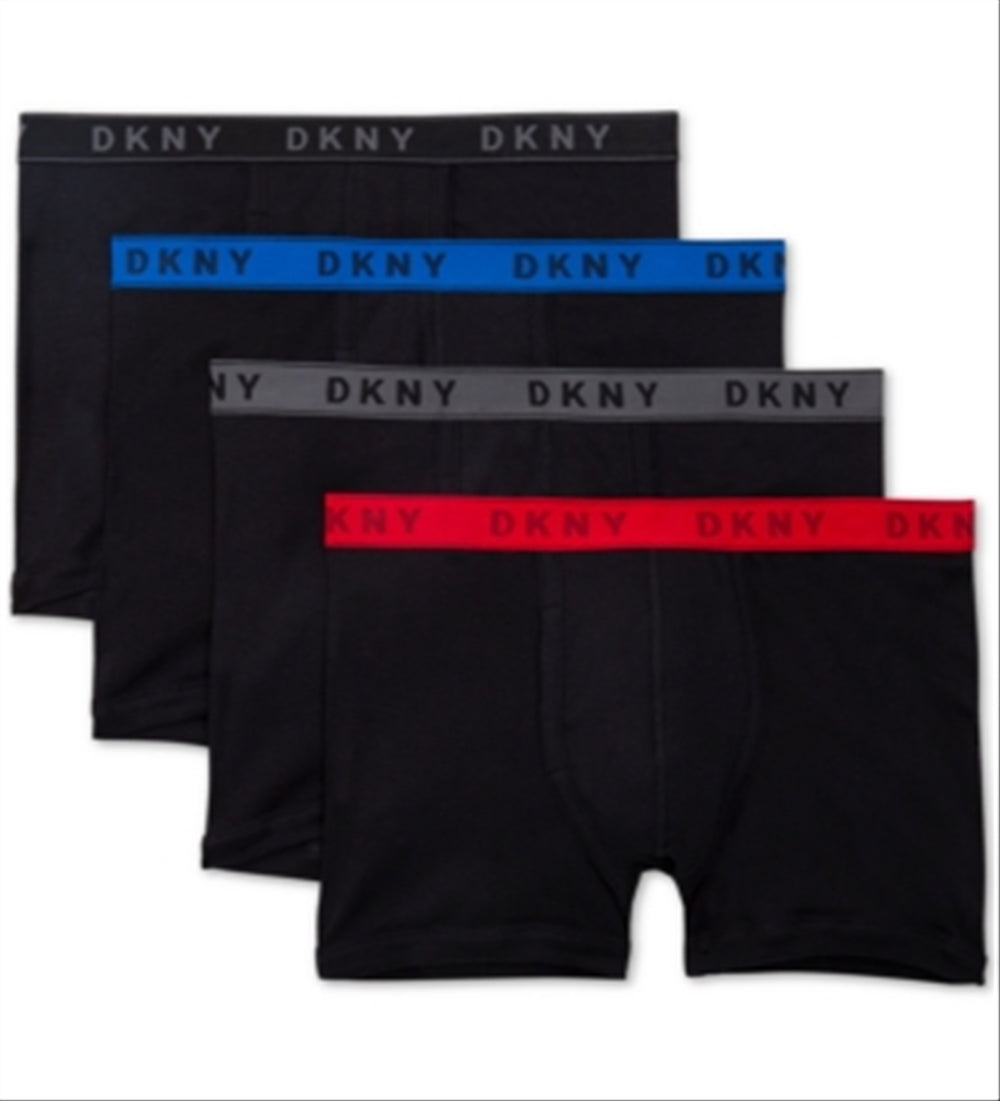DKNY Men's 4 Pk Cotton Boxer Briefs Gray Size Small