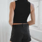Beige Botany - High Neck Ring Top