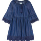 Peek Aren't You Curious Lace Hem Indigo Dress - Size 8 for Kids