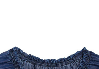 Peek Aren't You Curious Lace Hem Indigo Dress - Size 8 for Kids